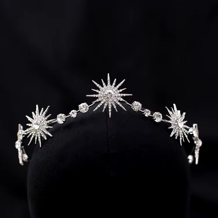 Bridal Hair Jewelry Star Headpieces Crowns Rhinestones Crystal Headband